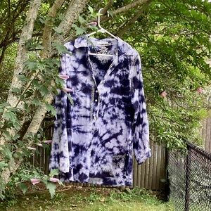 Subtle Luxury Brand  Beach Cover-up or Flirty Short Dress Tie Dye Look L…